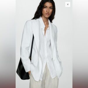 Straight fit linen jacket